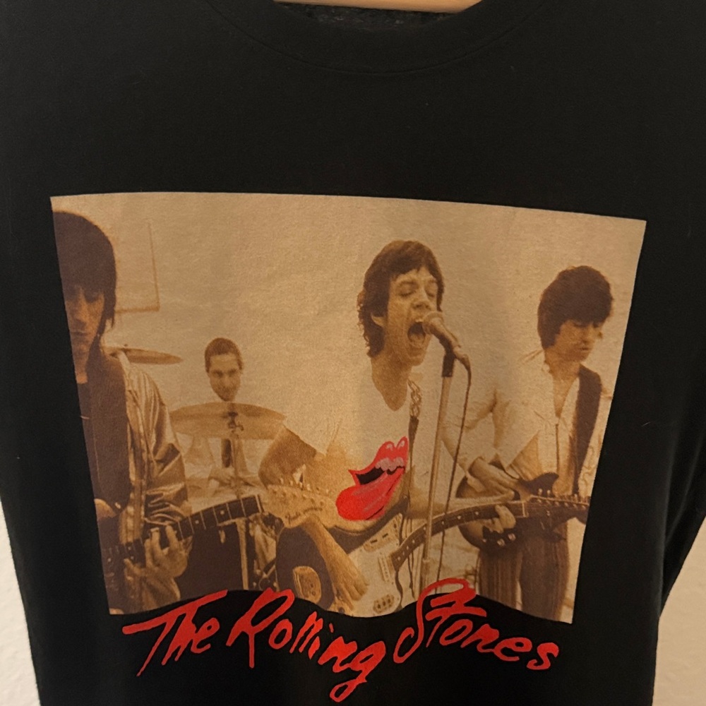 Black Rolling Stones Graphic T-Shirt